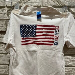 White USA Flag Kids T-Shirt